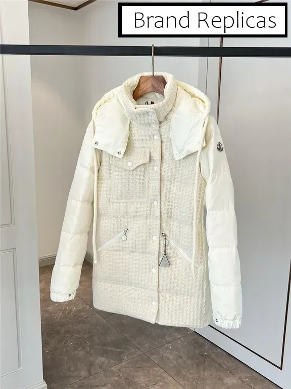 Moncler knitted patchwork down jacket